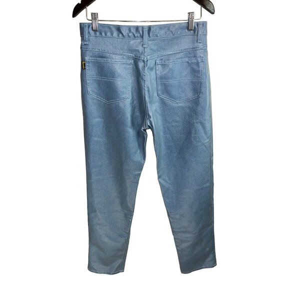 Dr. Martens Coated Denim Skinny Jeans Rare Size 30 Hi Waist - Picture 3 of 7